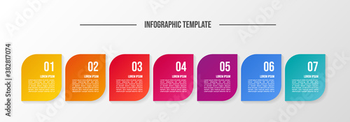 Concept of infograph with business icons. Timeline. Vector