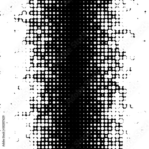 Halftone random circles, random dots illustration. Specks, stipple, speckles, stippling background and pattern. Pointillist, pointillism design. Irregular abstract random asymmetric, asymmetry vector