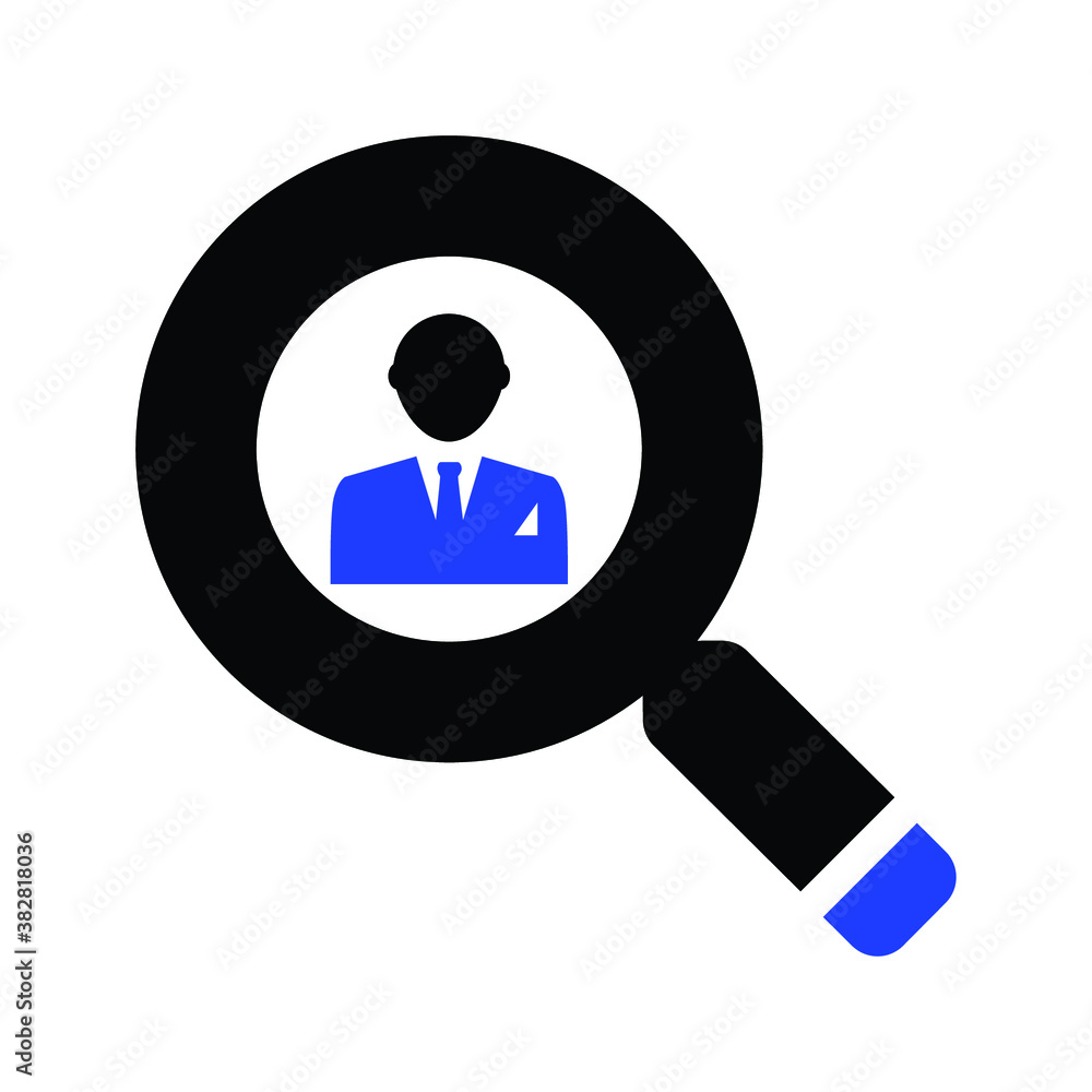 Search businessman icon stock illustration Search businessman icon stock illustration