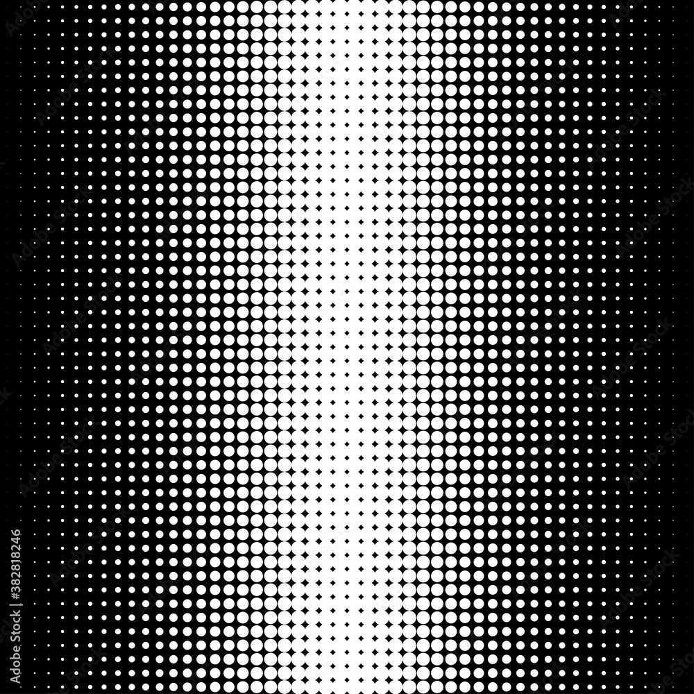 Dots abstract circles background, circles pattern. Halftone specks, stipple and stippling vector illustration. Screentone polka-dots, speckles pointillism, pointillist vertical design