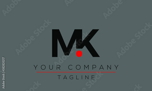 Letter MK Logo Design, Creative Modern Icon KM M K