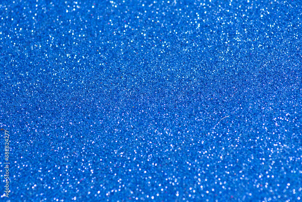 Close up shot of blue glitter shot from high angle Close up shot of blue glitter shot from high angle