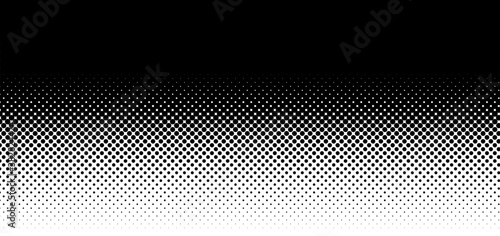 Wide format and rectangular,rectangle horizontal,linear halftone vector pattern,texture.Circles,dots,screen-tone illustration. Freckle, stipple-stippling, speckles illustration. Pointillist vector art photo