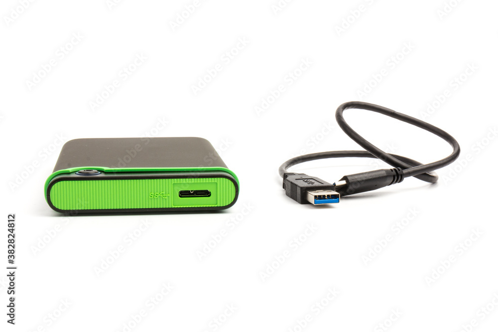 external hard drive for backup on a white background external hard drive for backup on a white background