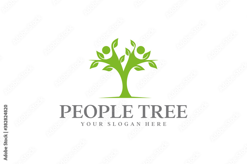 people tree logo design Design vector people tree logo design Design vector
