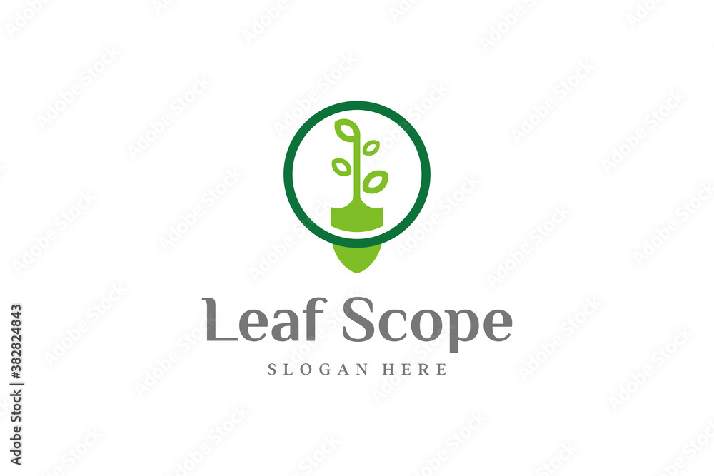 shovel and leaf logo design vector shovel and leaf logo design vector