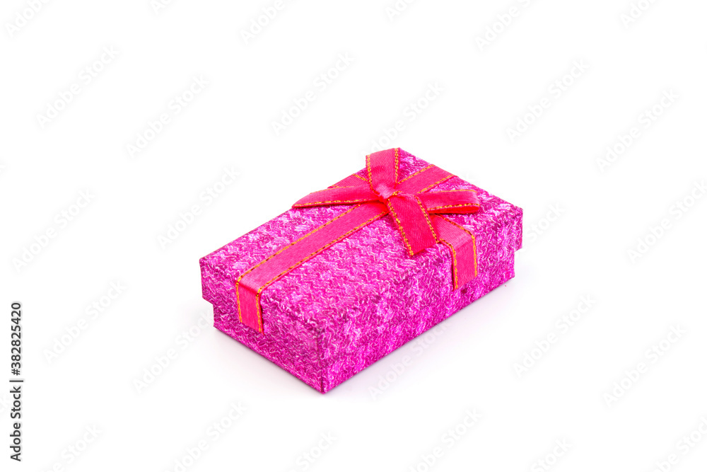 beautiful gift box with a bow on a white background. Copy spase beautiful gift box with a bow on a white background. Copy spase
