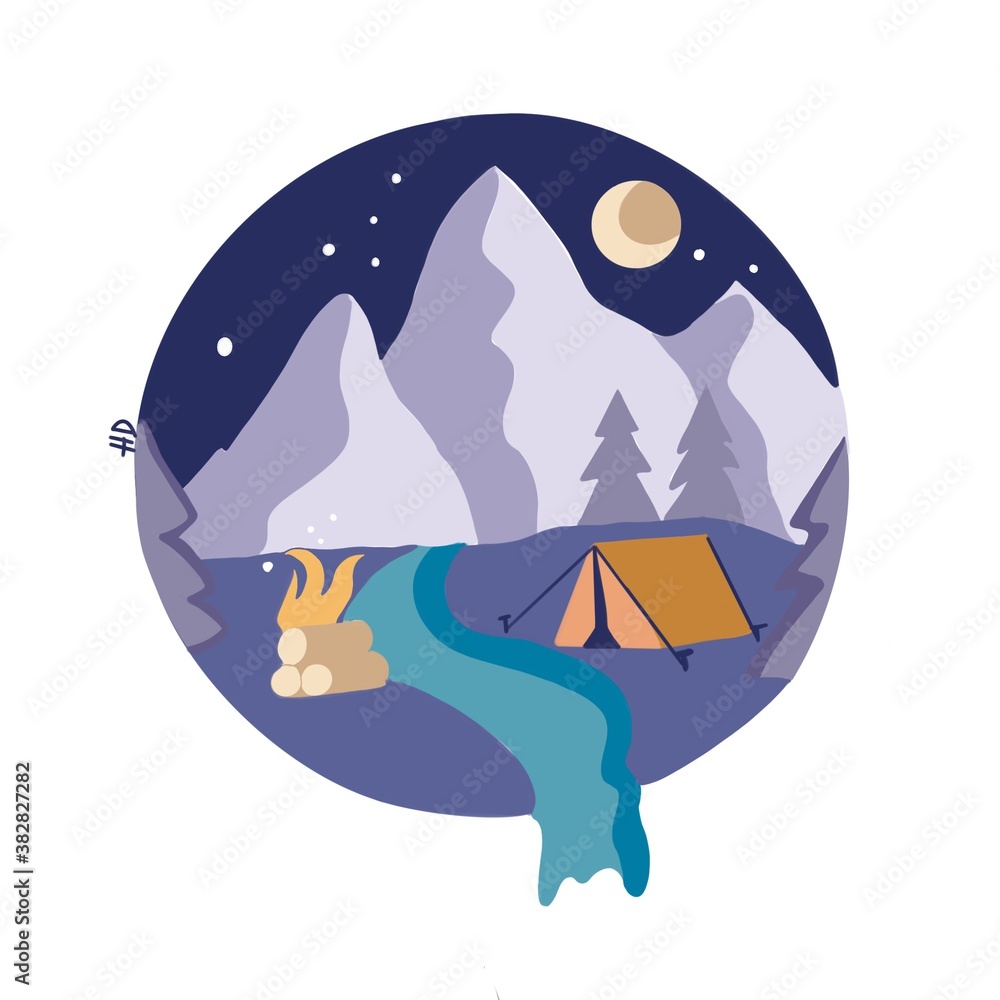 Obraz premium Flat illustration 