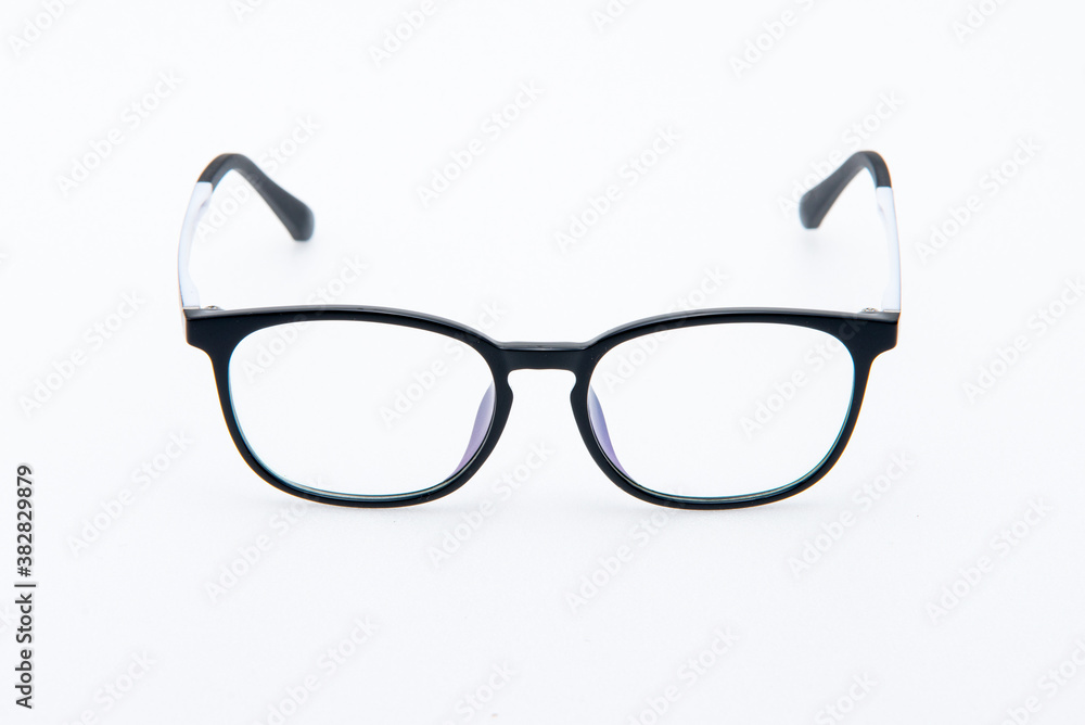 Fashion sunglasses black frames on white background. Fashion sunglasses black frames on white background.