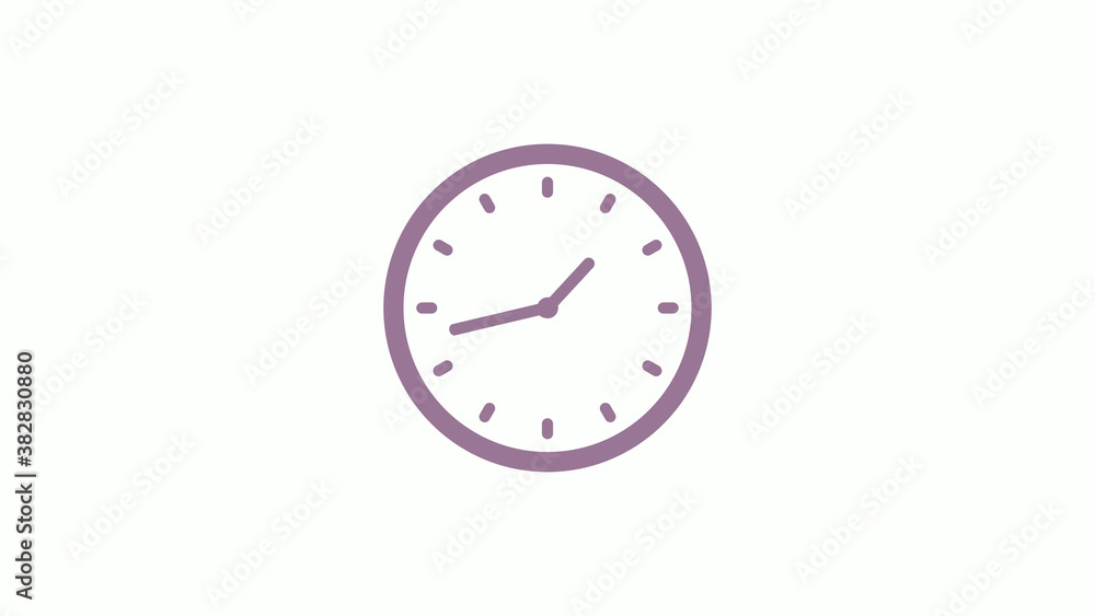 Pink gray circle 12 hours clock icon on white background,clock icon Pink gray circle 12 hours clock icon on white background,clock icon