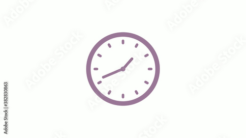 Wallpaper Mural Pink gray circle 12 hours clock icon on white background,clock icon Torontodigital.ca