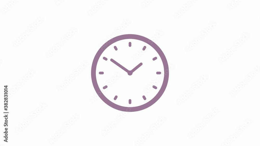 Pink gray circle 12 hours clock icon on white background,clock icon Pink gray circle 12 hours clock icon on white background,clock icon