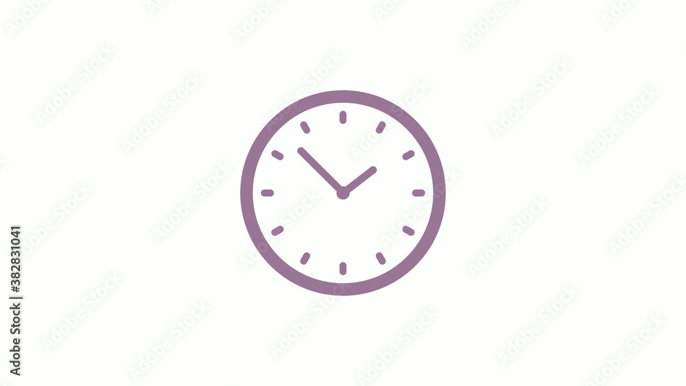Pink gray circle 12 hours clock icon on white background,clock icon Pink gray circle 12 hours clock icon on white background,clock icon