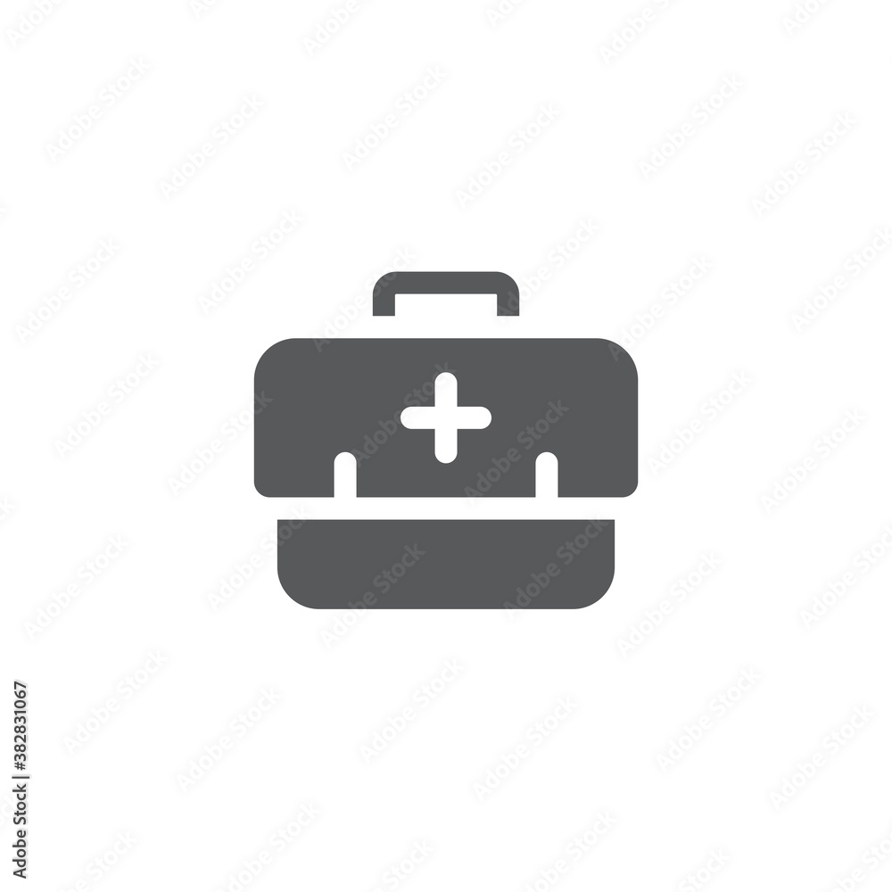 First aid kit vector icon symbol health isolated on white background First aid kit vector icon symbol health isolated on white background
