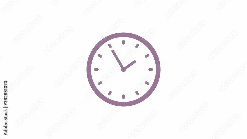 Pink gray circle 12 hours clock icon on white background,clock icon Pink gray circle 12 hours clock icon on white background,clock icon