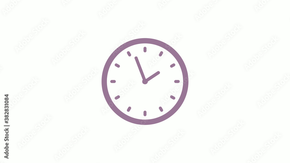 Pink gray circle 12 hours clock icon on white background,clock icon Pink gray circle 12 hours clock icon on white background,clock icon