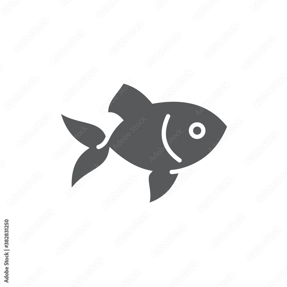 Fish vector icon symbol animal isolated on white background Fish vector icon symbol animal isolated on white background