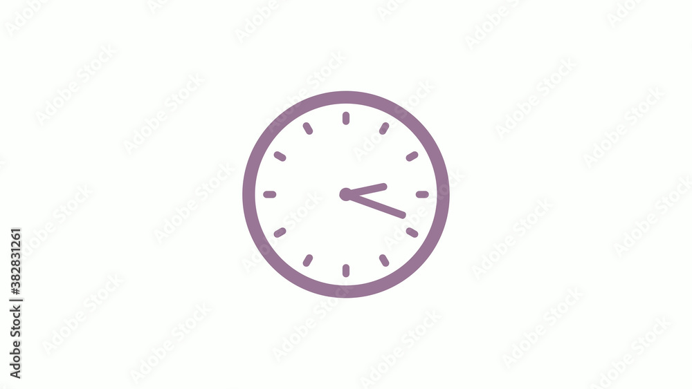 Pink gray circle 12 hours clock icon on white background,clock icon Pink gray circle 12 hours clock icon on white background,clock icon