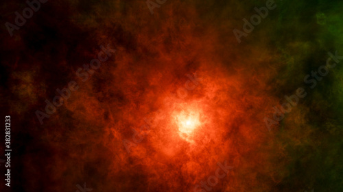 Abstract image of nebula, cosmic smoke and volumetric light © cherezoff