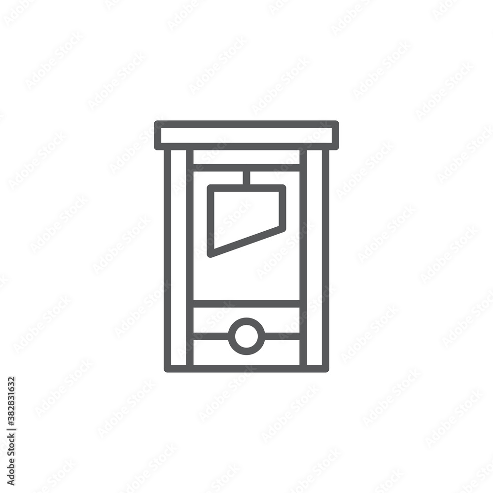 Guillotine vector icon symbol isolated on white background Guillotine vector icon symbol isolated on white background