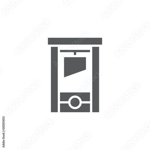 Guillotine vector icon symbol isolated on white background