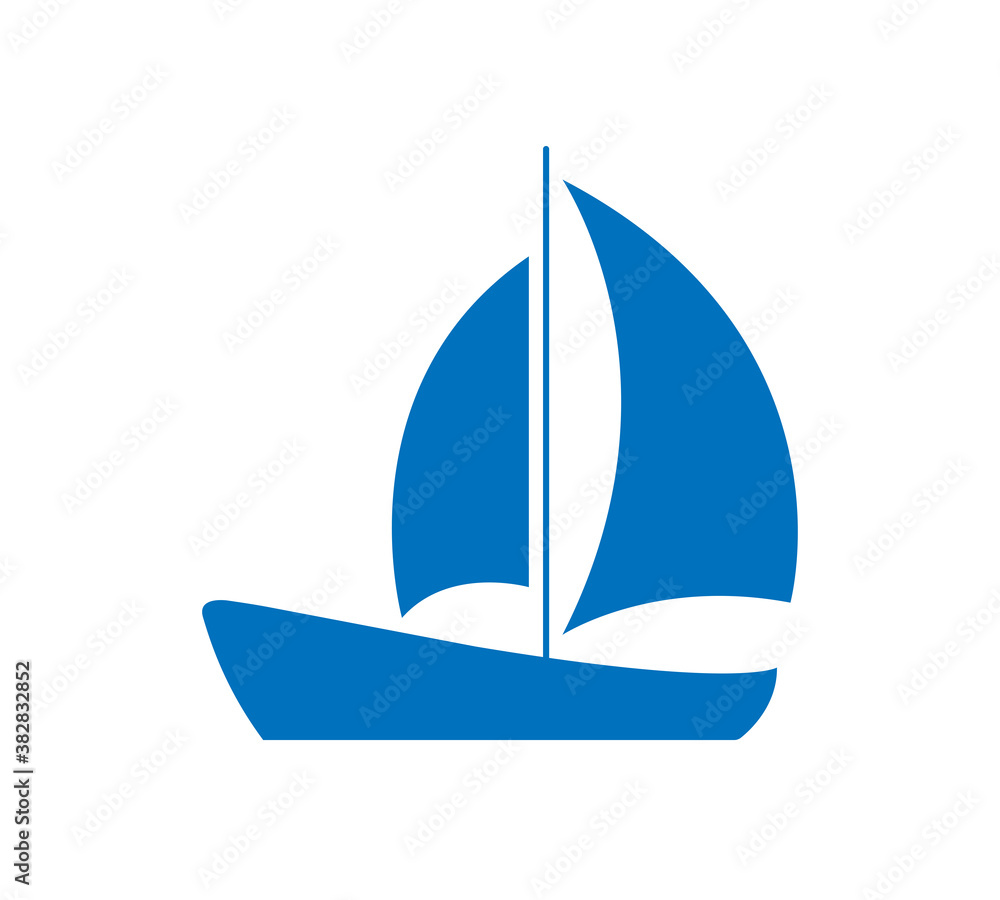 sailboat icon illustration isolated vector sign symbol.Boat icon on white background