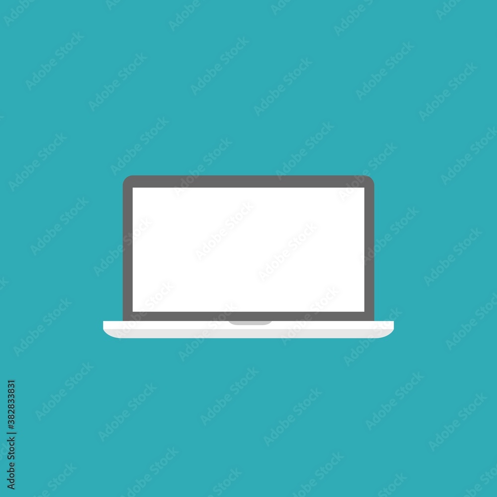 laptop with the keyboard. use computer. notebook top view isolated on blue background. laptop with the keyboard. use computer. notebook top view isolated on blue background.
