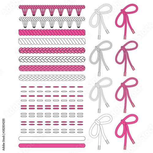 Eskimo boots & moonboots designer kit stitch rope and braid pattern brush