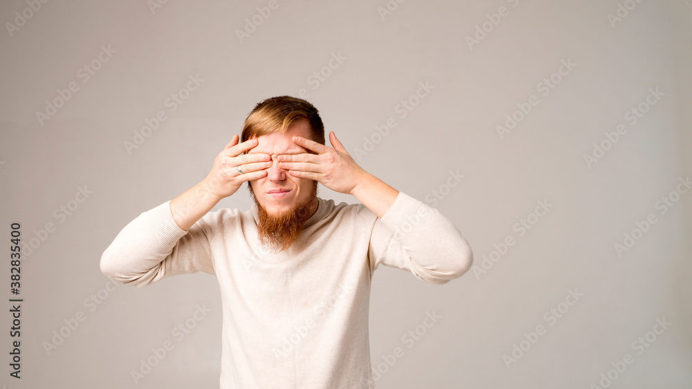 Isolated shot of young handsome male with beard Isolated shot of young handsome male with beard