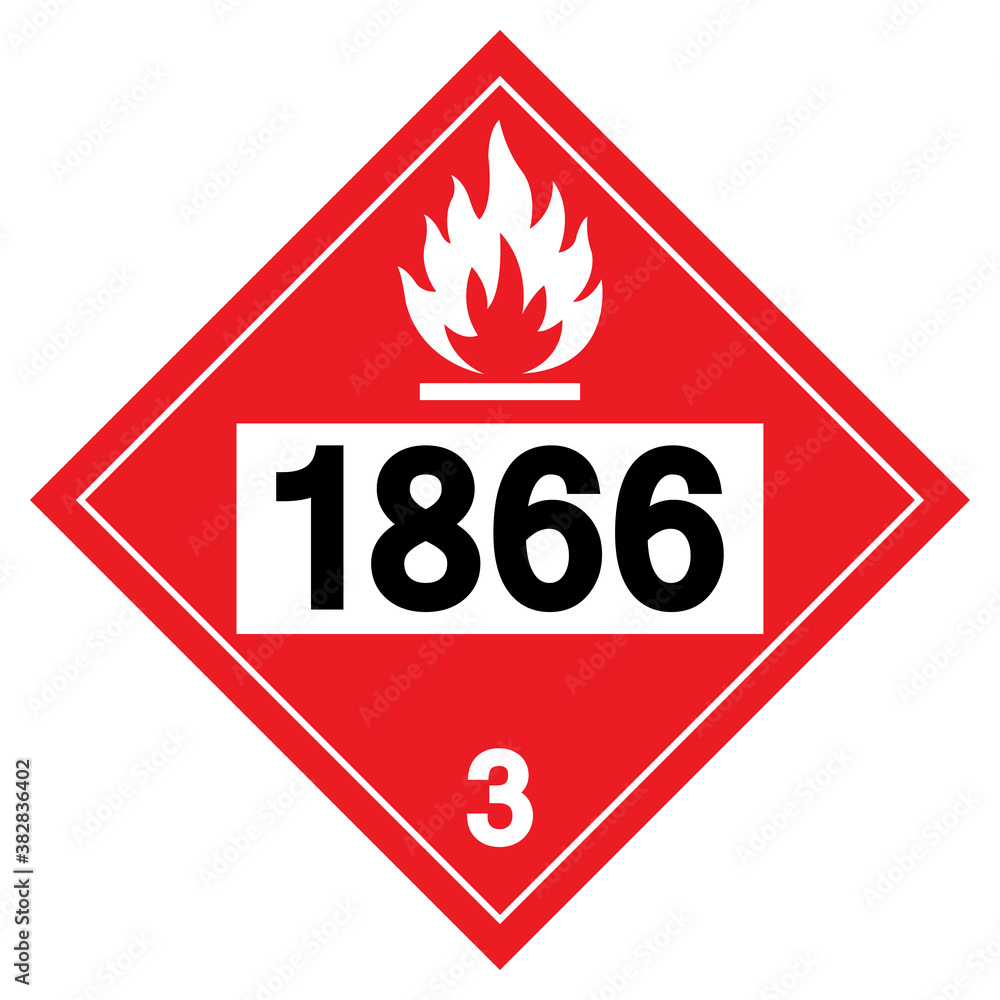 Resin Solution UN1866 Symbol Sign, Vector Illustration, Isolate On White Background, Label .EPS10 Resin Solution UN1866 Symbol Sign, Vector Illustration, Isolate On White Background, Label .EPS10