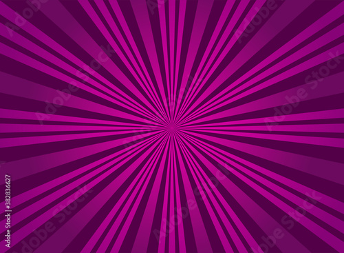 Sunlight glow horizontal background. purple color burst background.