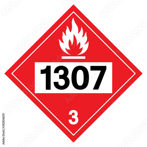 Class 3 Xylenes UN1307 Symbol Sign, Vector Illustration, Isolate On White Background, Label .EPS10