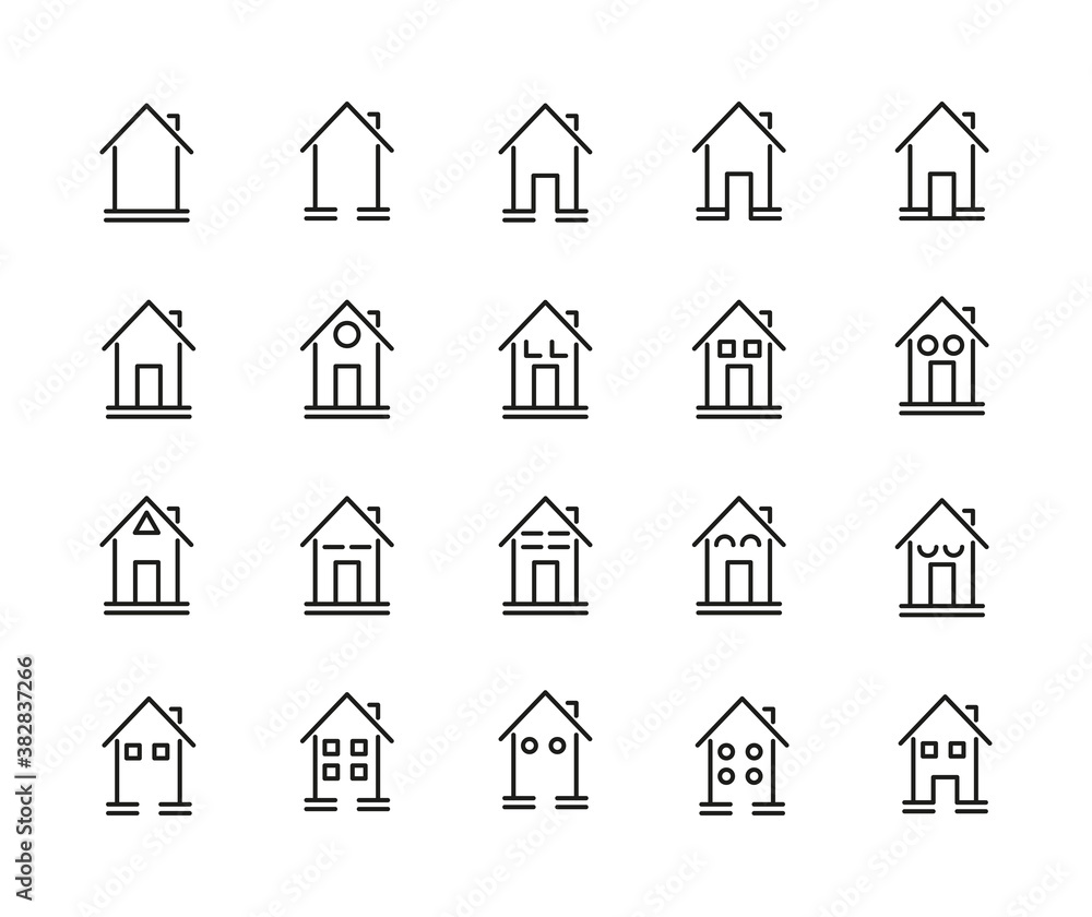 Simple Set Of Home, House Related Outline Icons. Elements For Mobile Concept And Web Apps. Thin Line Vector Icons For Website Design And Development, App Development. Premium Pack.