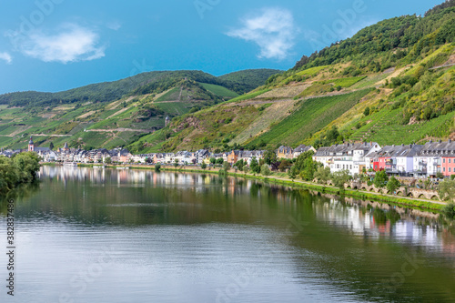 view to village of Zell at the Moselle valley