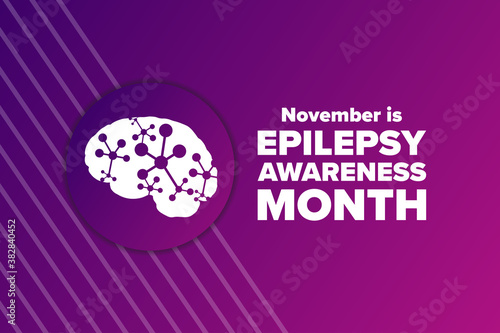 November is National Epilepsy Awareness Month. Holiday concept. Template for background, banner, card, poster with text inscription. Vector EPS10 illustration.