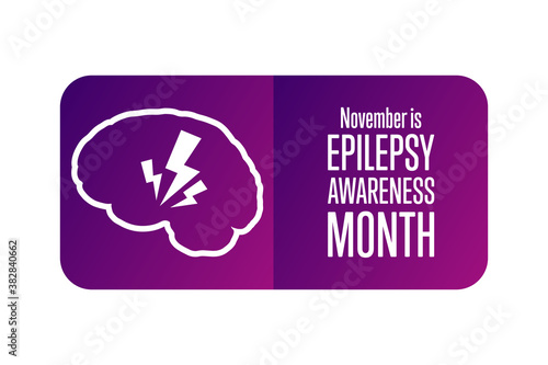 November is National Epilepsy Awareness Month. Holiday concept. Template for background, banner, card, poster with text inscription. Vector EPS10 illustration.