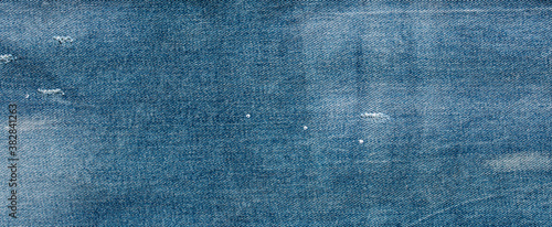 Photo texture of blue jeans denim fabric background