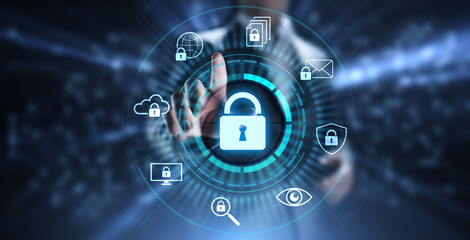 Cyber security data protection information privacy internet technology concept.