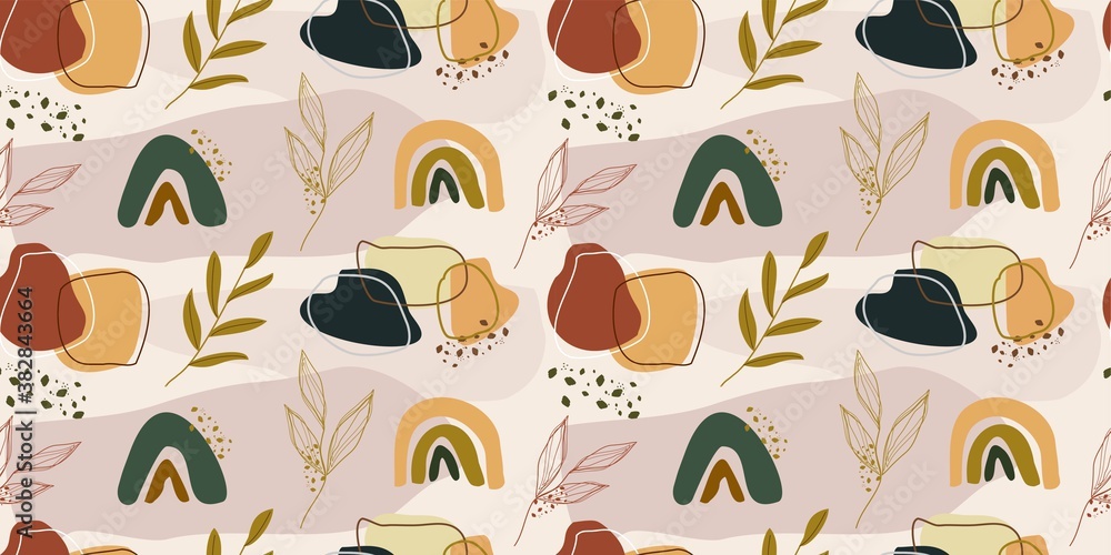 Abstract Hand-drawn modern trendy vector Seamless Pattern illustration with colorful earth tone. Perfect for textile prints. Every pattern is isolated Abstract Hand-drawn modern trendy vector Seamless Pattern illustration with colorful earth tone. Perfect for textile prints. Every pattern is isolated