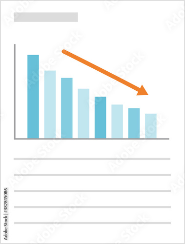 書類　下降　グラフ