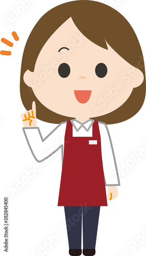 女性　案内　店員