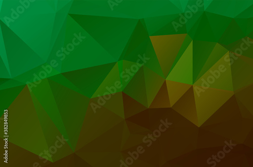Gradient Green vector shining triangular layout. Glitter abstract illustration