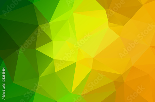 Gradient Green vector shining triangular layout. Glitter abstract illustration