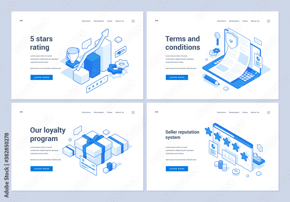 Banners for modern online shop customer services Banners for modern online shop customer services