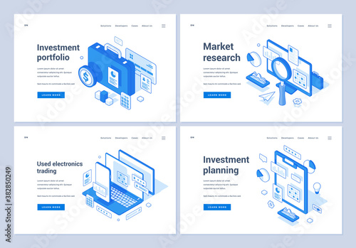 Banners for electronic tools for business promotion