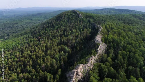 aerial view of the ural mountains, arakul shikhan