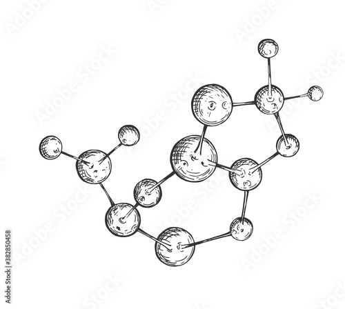 3d molecule element drawing