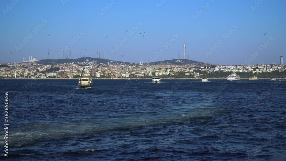 Ship traffic in the Bosphorus Strait. Istanbul. Turkey Ship traffic in the Bosphorus Strait. Istanbul. Turkey