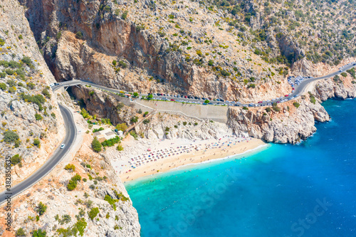 The famous Kaputas beach, Lycia coast, Mediterranean Sea, Kas, Turkey photo