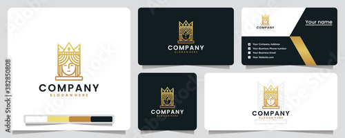 queen , golden, luxury , beauty , logo design inspiration